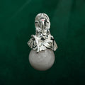 Aura Ganesha 999 Silver Plated Crystal Sphere Idol