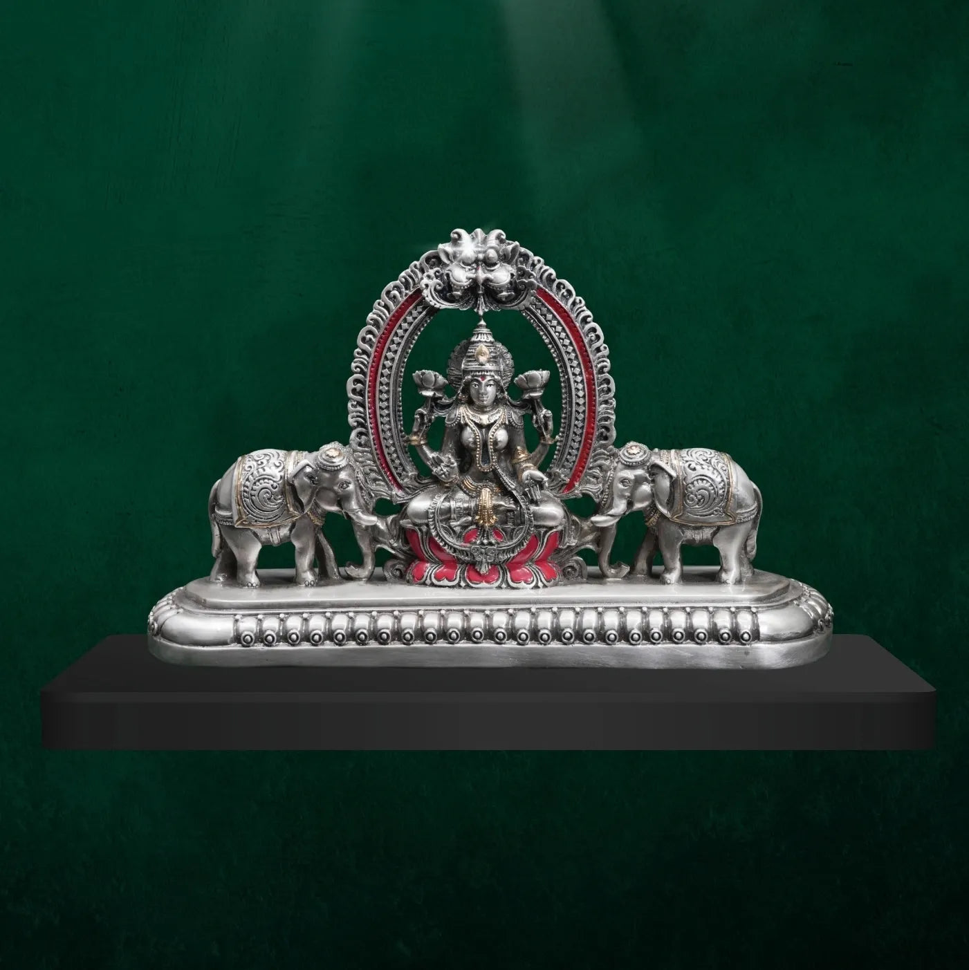 Royal Lakshmi 999 Silver Plated Elephant Décor Idol