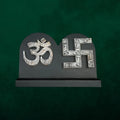 Auspicious Om & Swastik 999 Silver Plated Spiritual Décor