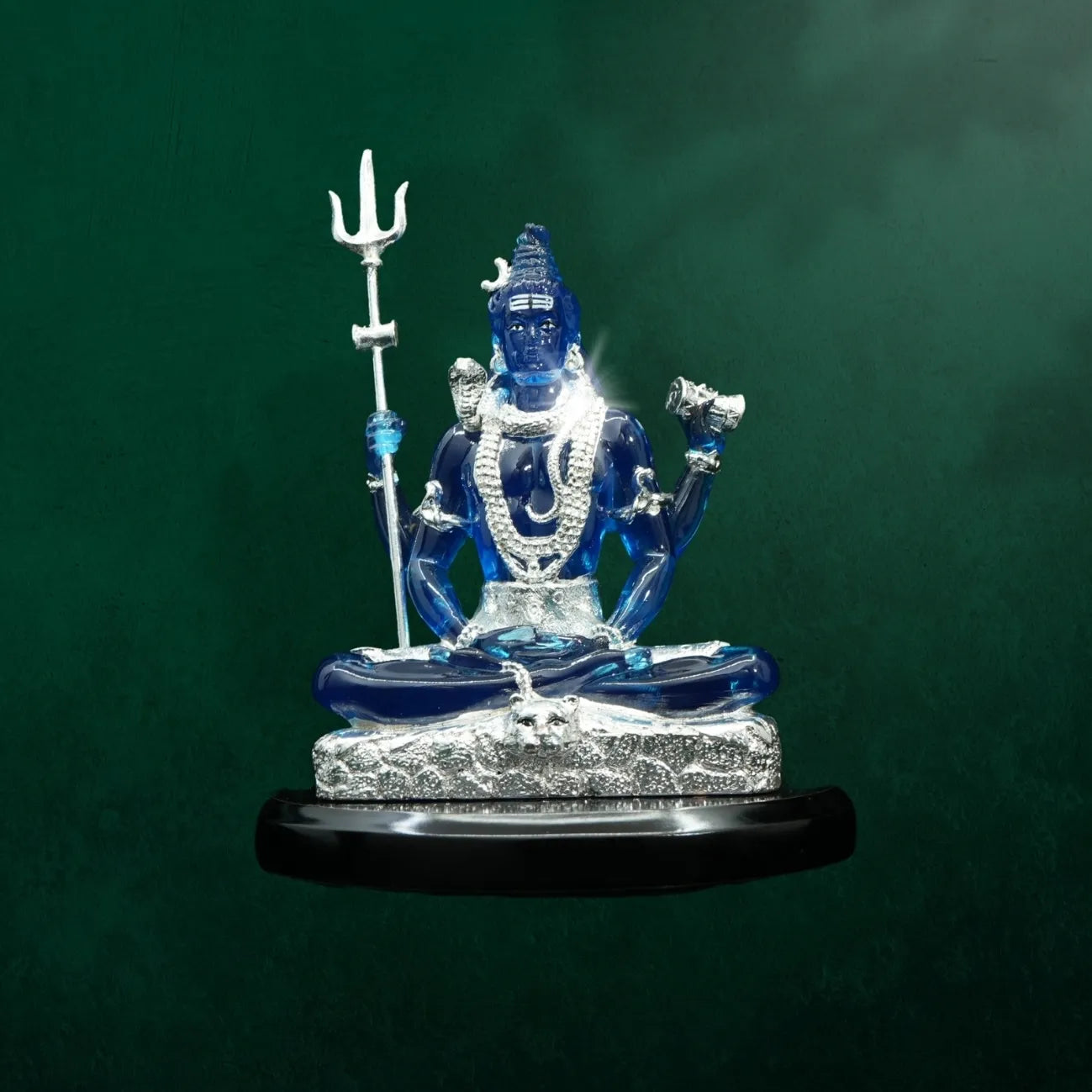 Neelkanth Shiva 999 Silver Plated Meditative Idol