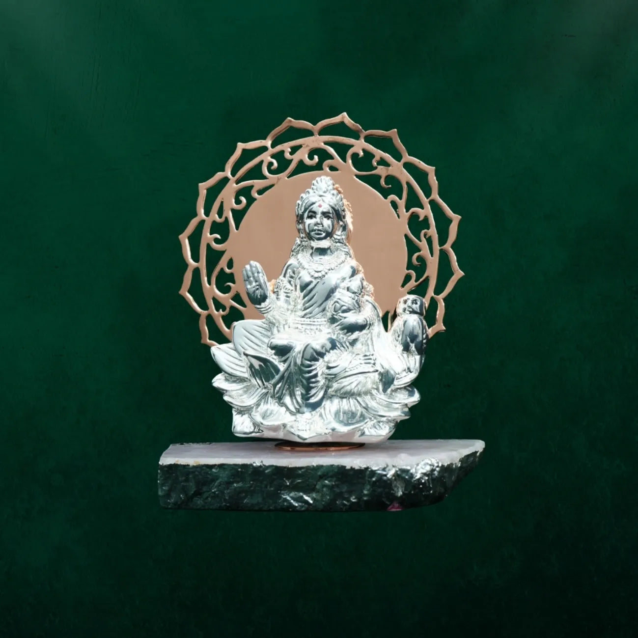 Lotus Lakshmi 999 Silver Plated Decorative Artifact