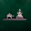 Shree Lakshmi & Kuber Tortoise 999 Silver Plated Prosperity Set