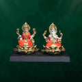 Lakshmi Ganesh 999 Silver Plated Auspicious Idol Pair