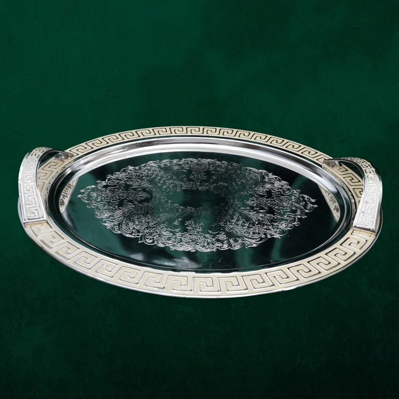 Regal Oval Serving Tray with Handles