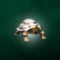 Luxury Gold & White Tortoise Figurine Showpiece