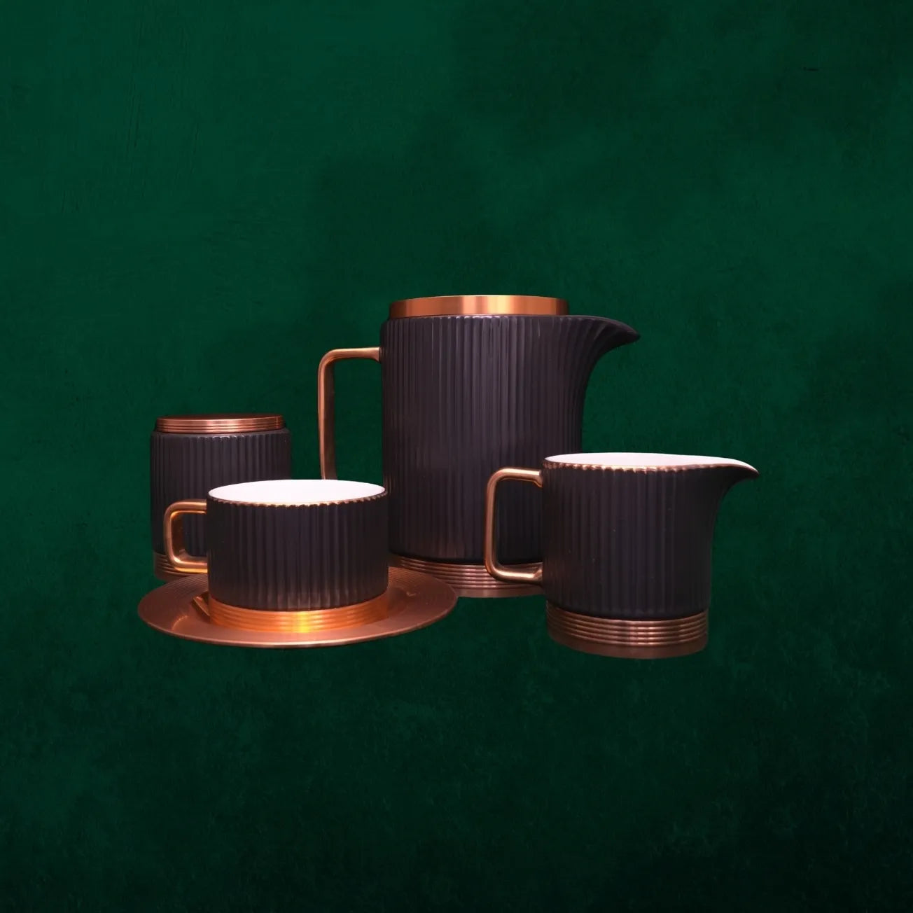 Luxury Matte Black Tea & Coffee Serving Set
