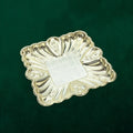Floral Silver Finish Decorative Serving Platter