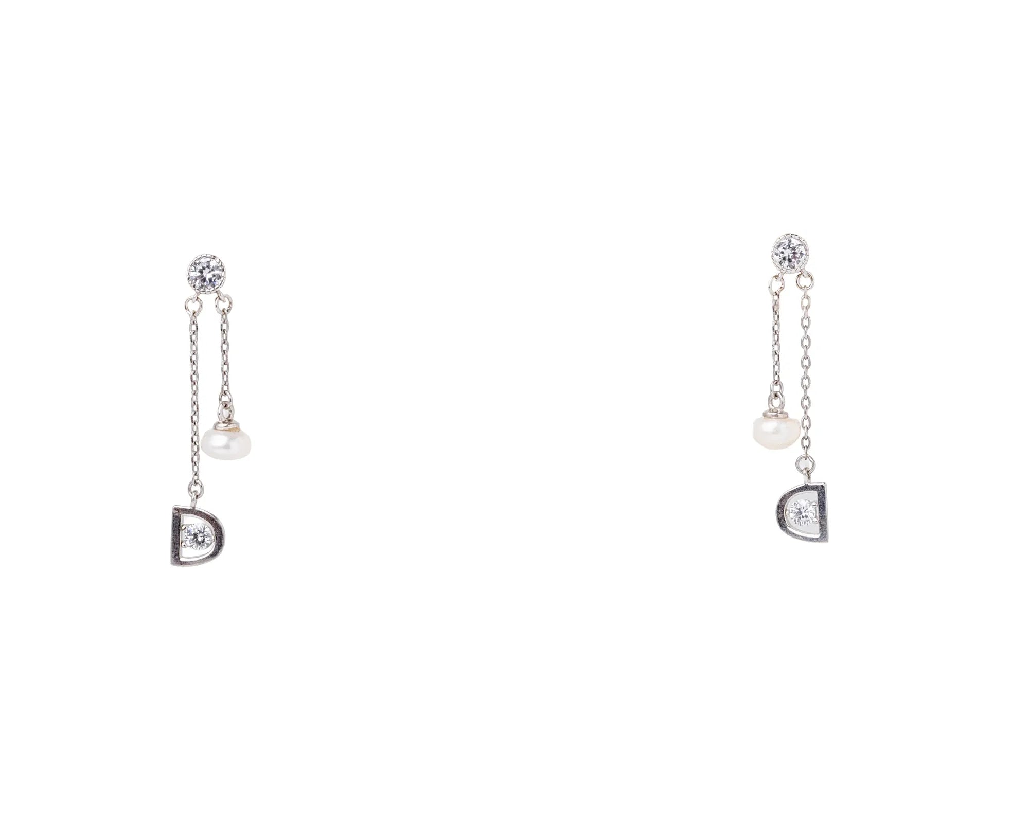 Keepsakes Pearl Initial Drop Earrings