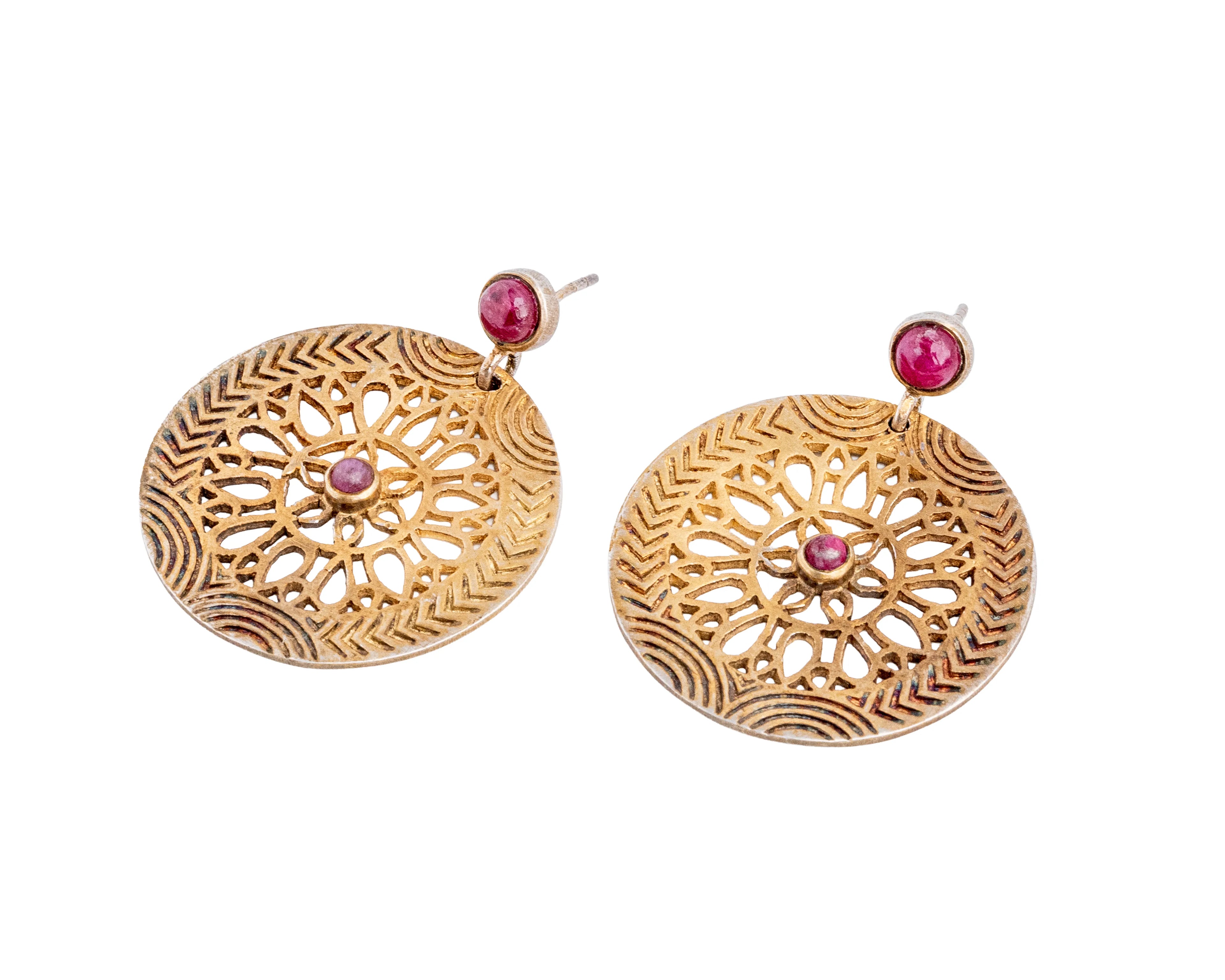 Keepsakes Rosette Filigree 925 Silver Statement Earrings