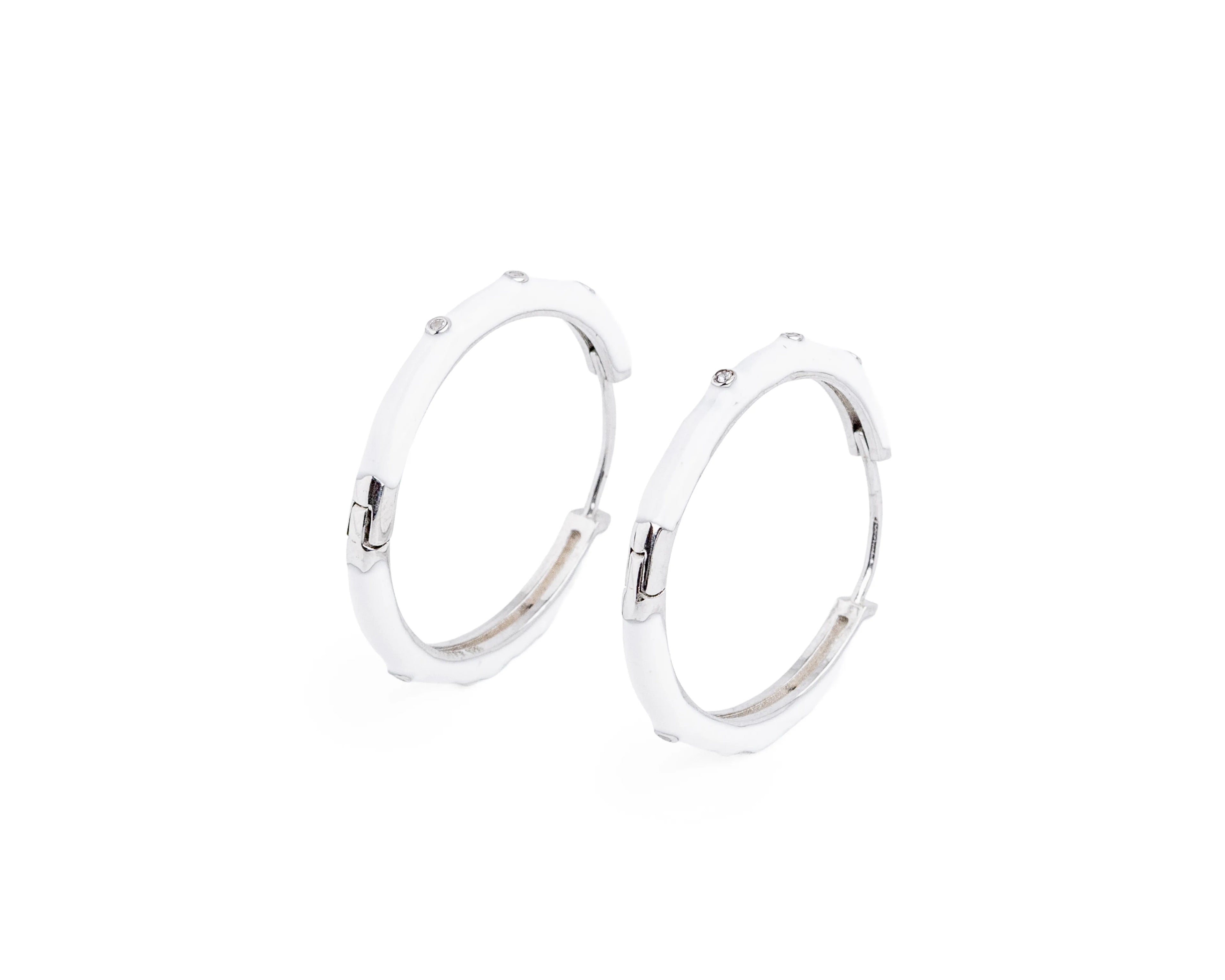 Keepsakes Luna Spark 925 Silver Huggie Hoop Earrings