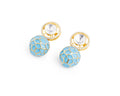 Noor Azure Mosaic 925 Silver Statement Stud Earrings
