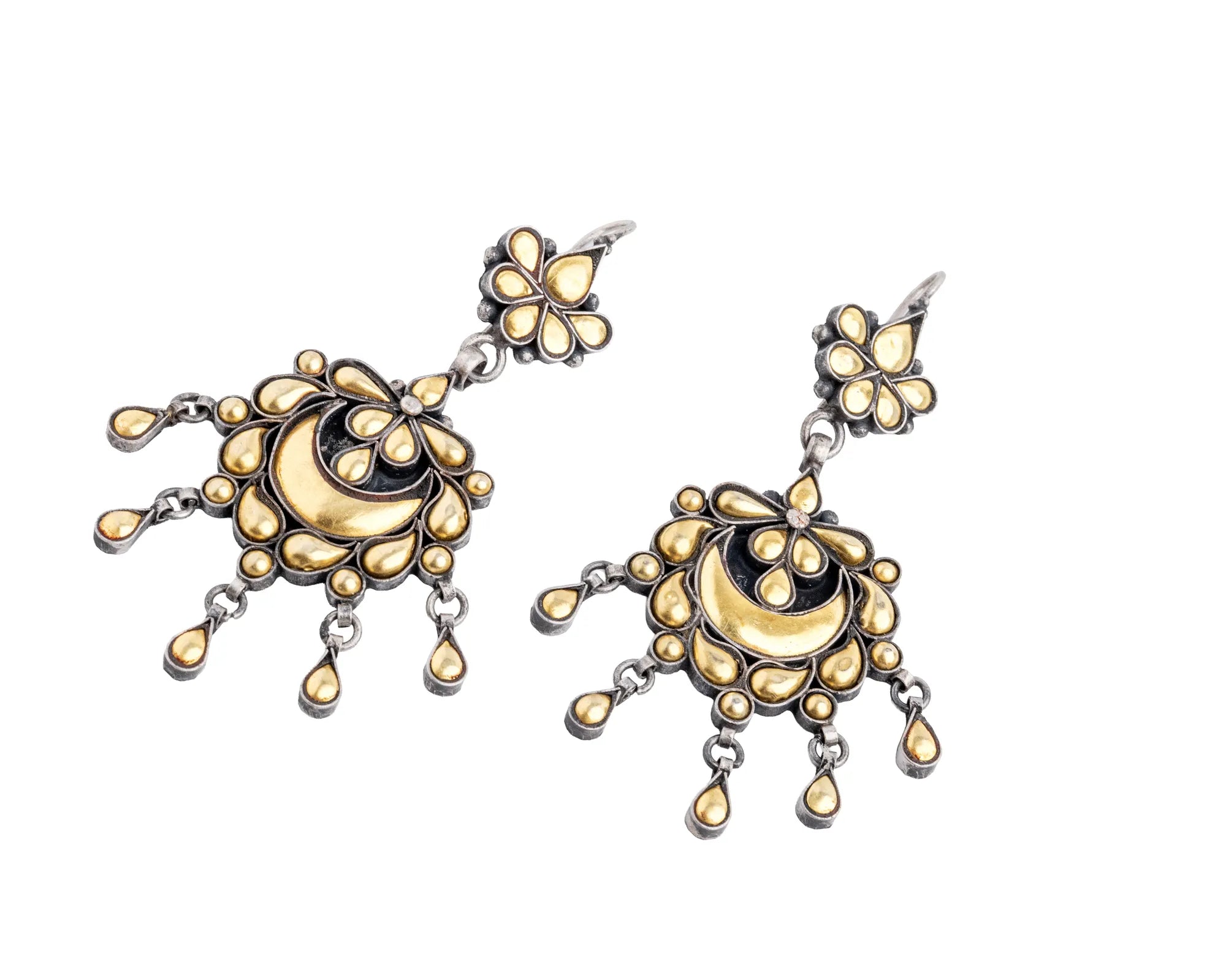 Sangam Chandrima Dual-Tone Dangler Earrings