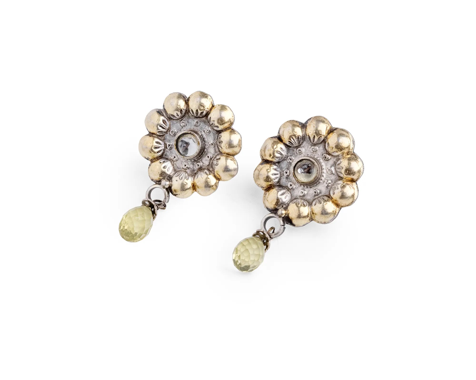 Sangam Pushpika Citrine Drop Earrings