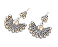 Sangam Surya Valli Dual-Tone Dangler Earrings