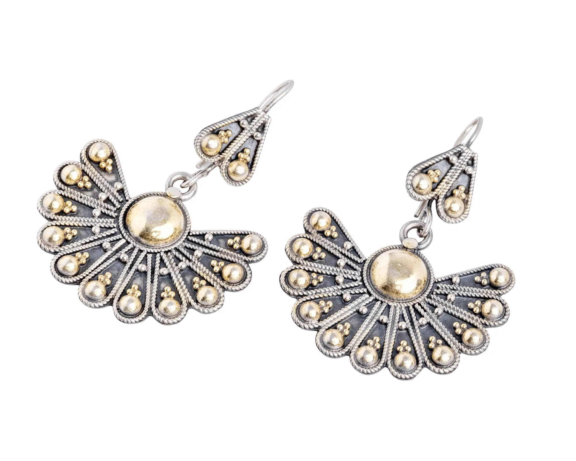 Sangam Surya Valli Dual-Tone Dangler Earrings