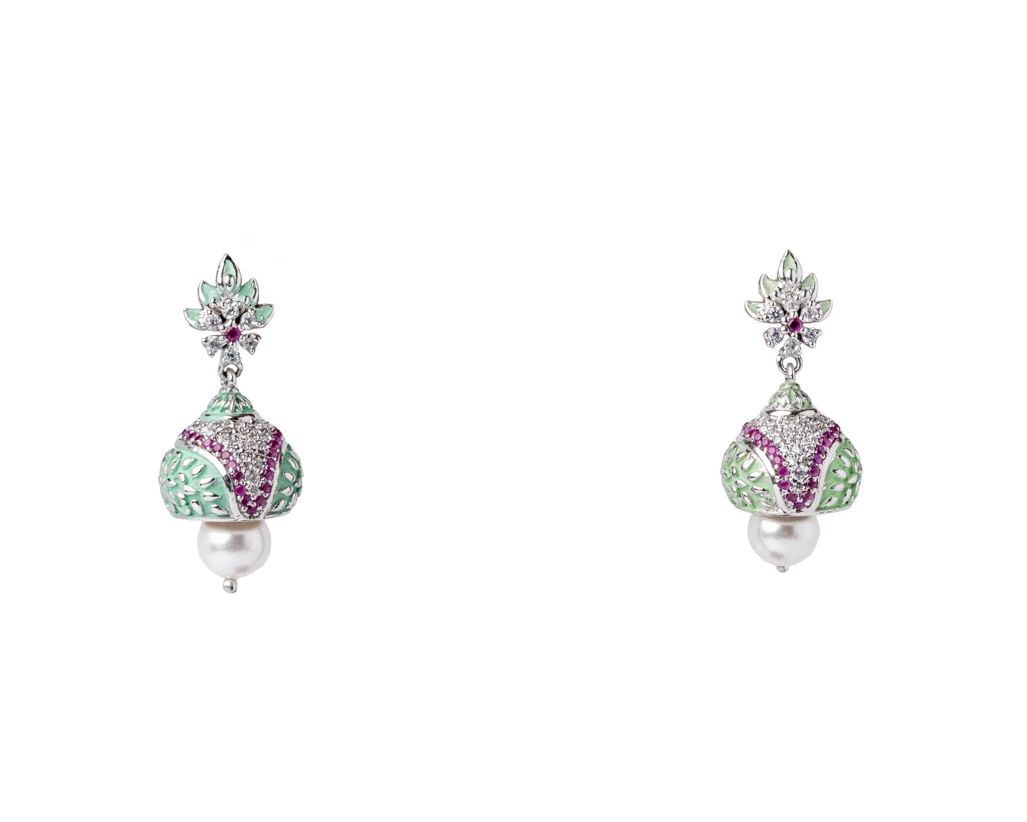Roop Gulnaar Pearl Jhumka Earrings