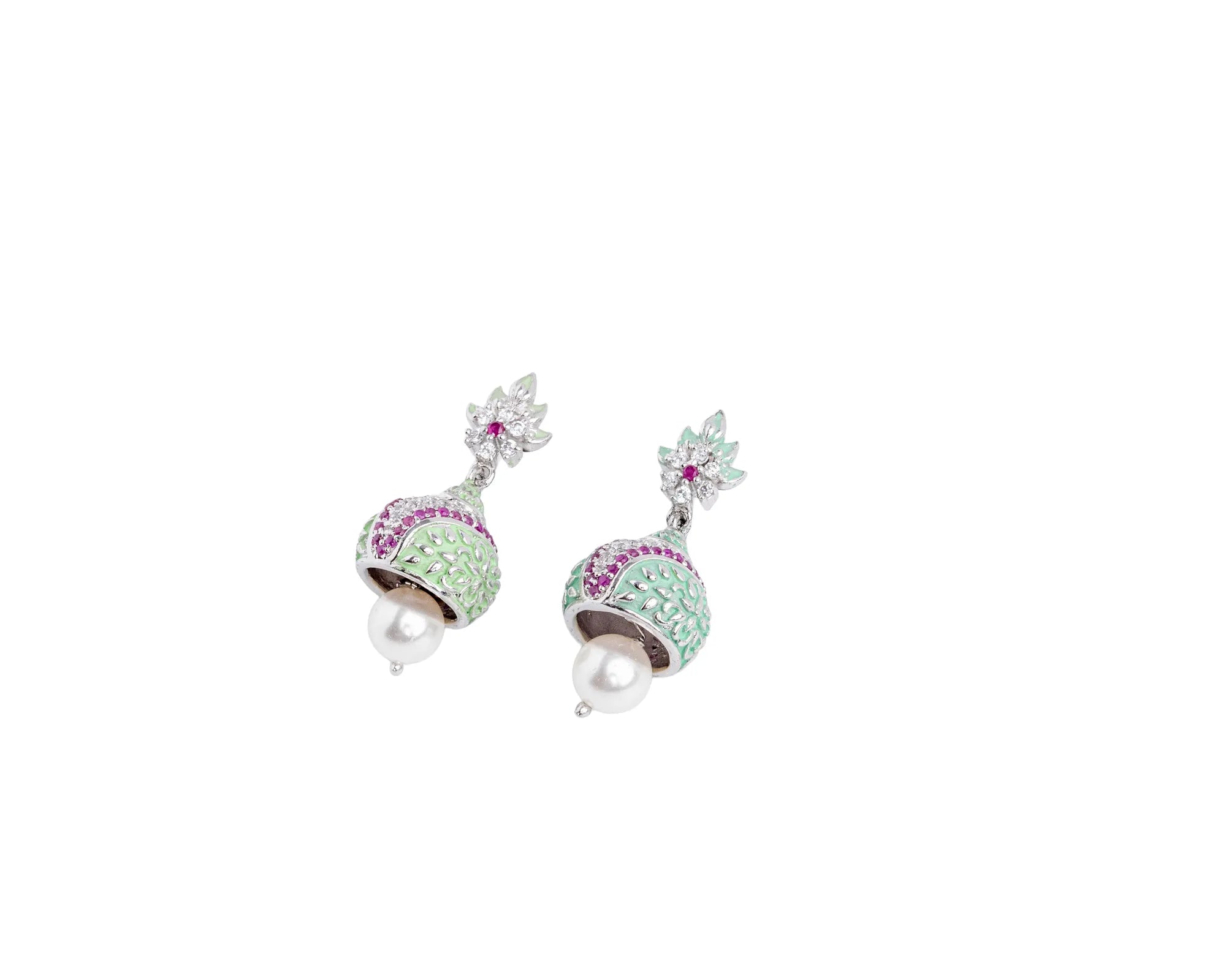 Roop Gulnaar Pearl Jhumka Earrings