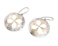 Sangam Pushpjali 925 Silver Dual-Tone Disc Earrings