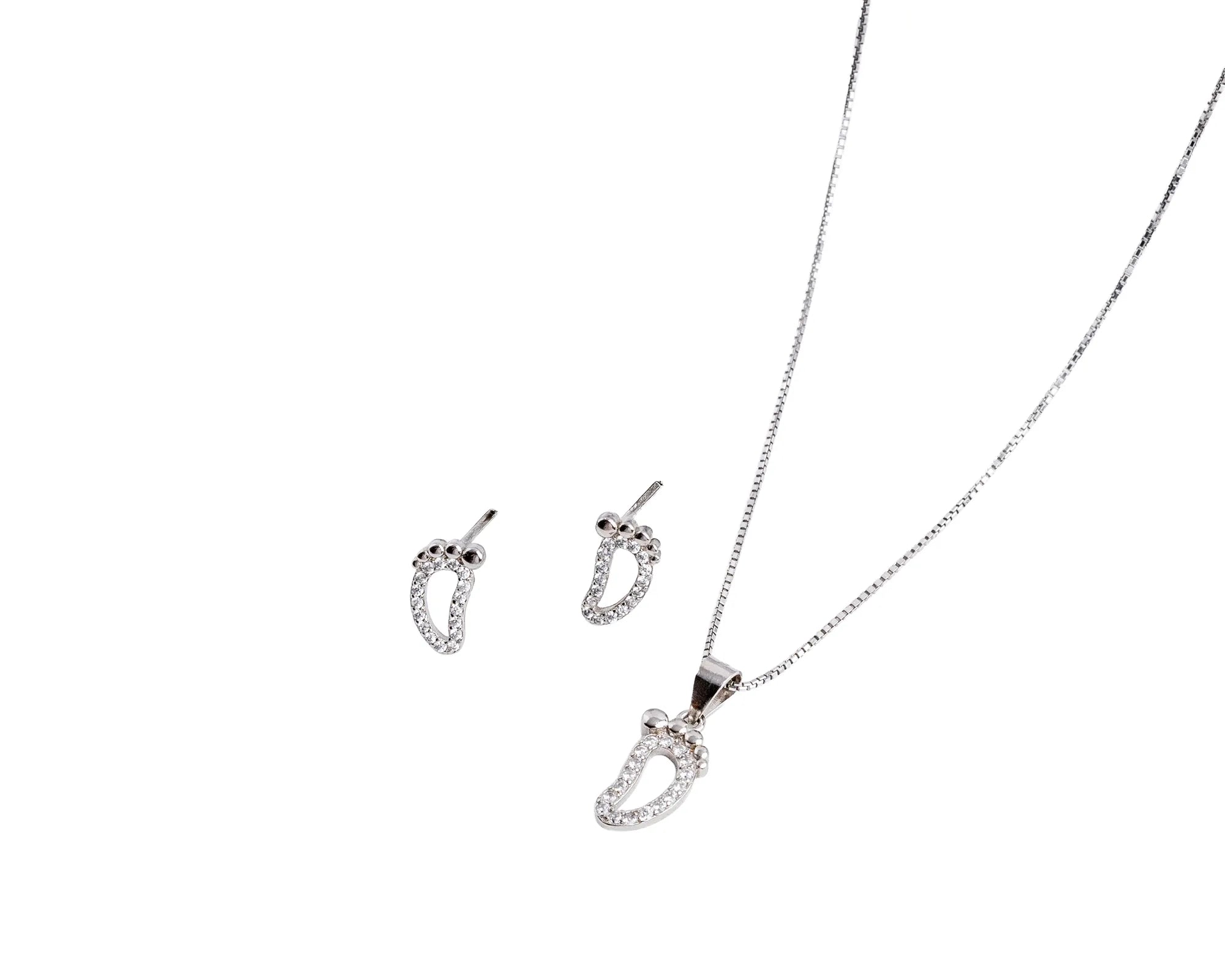 Keepsakes Tiny Steps Pendant & Earring Set