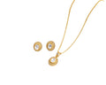 Noor Halo Radiance Pendant & Earring Set