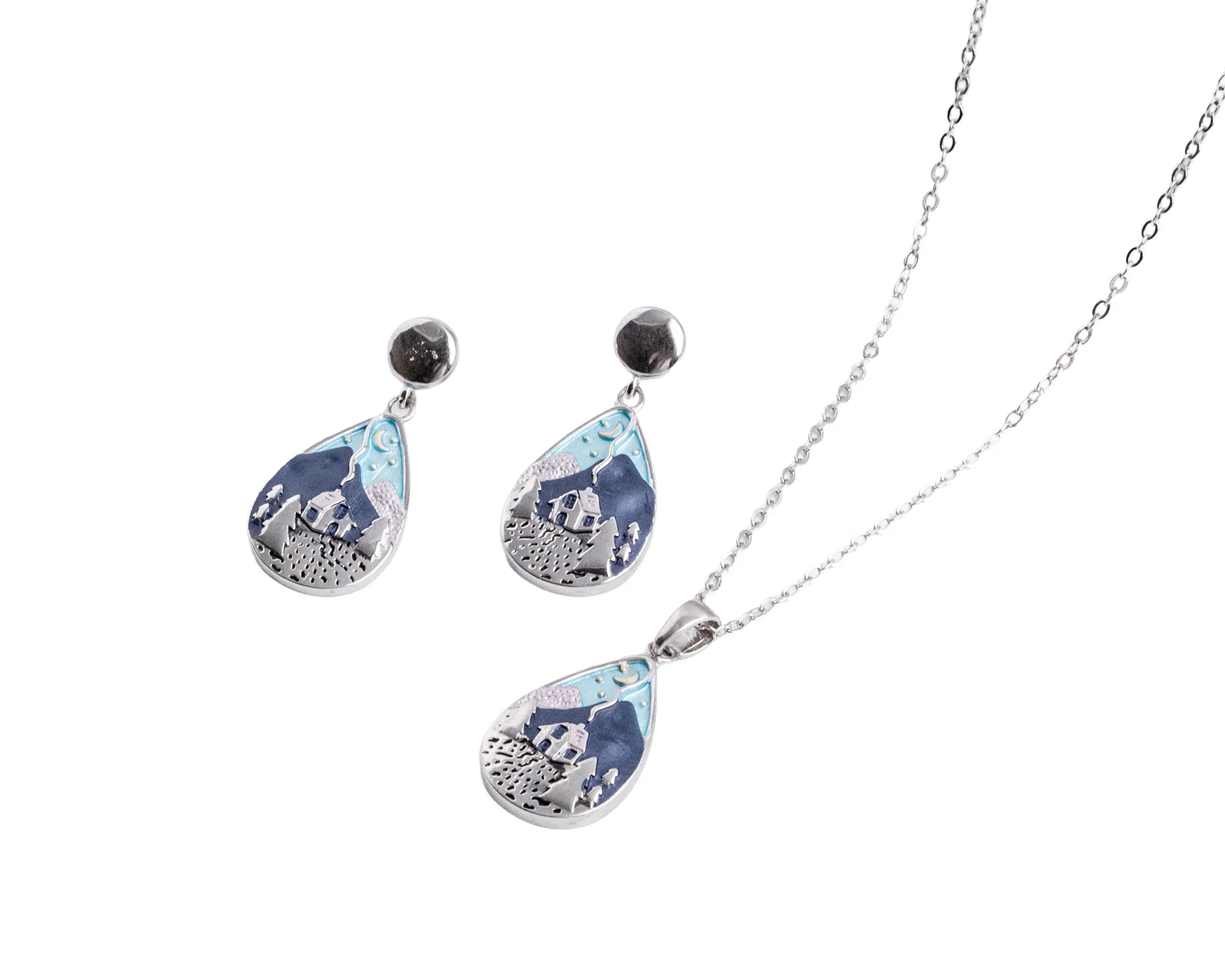 Keepsakes Winter Story Pendant & Earring Set