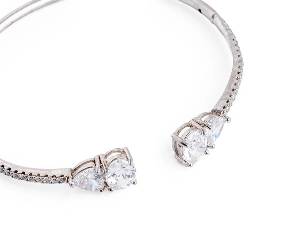 Keepsakes Twin Sparkle Openable Silver Kada
