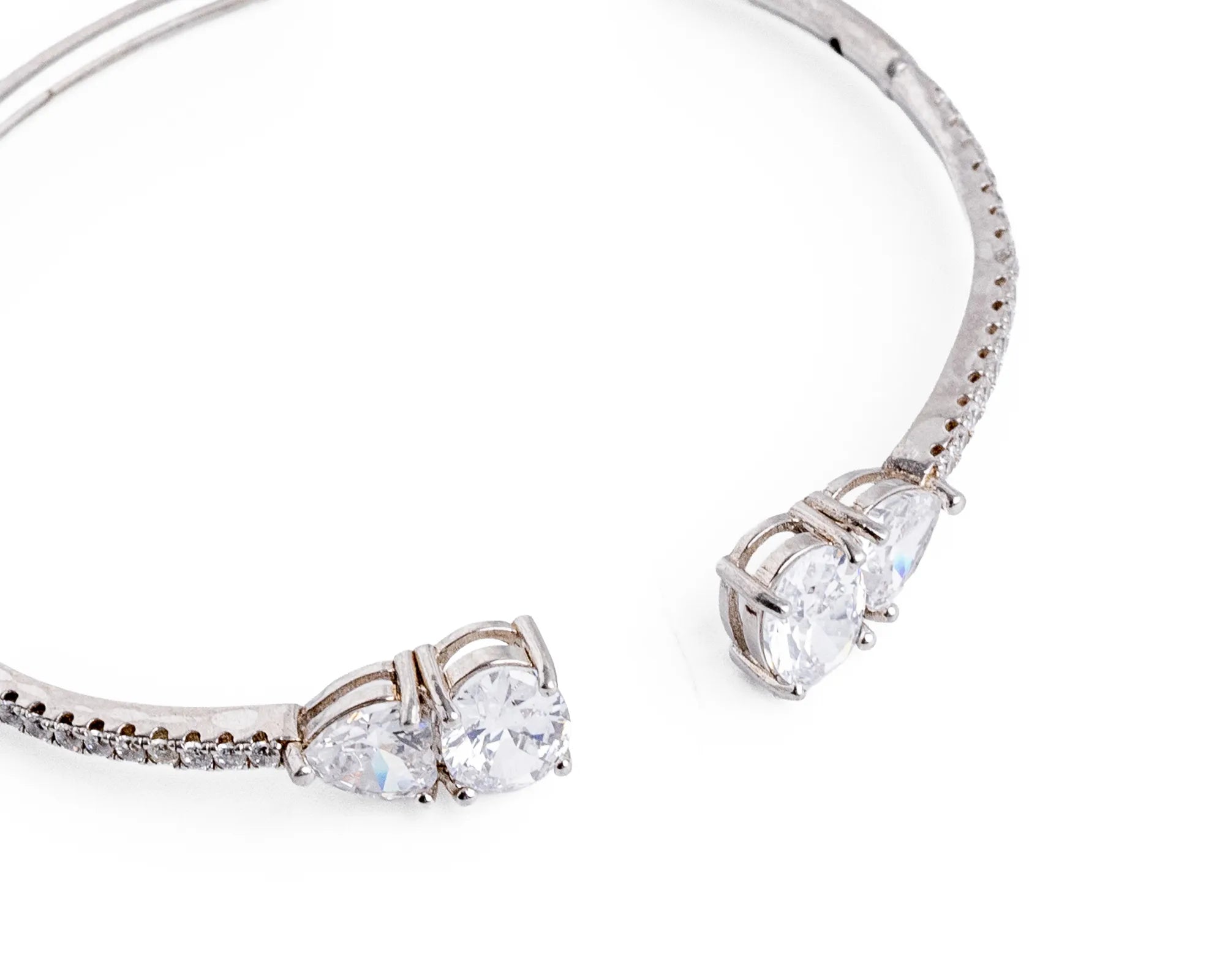 Keepsakes Twin Sparkle Openable Silver Kada