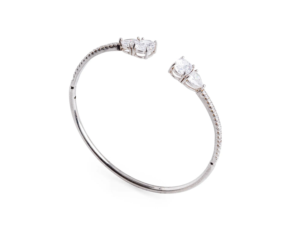 Keepsakes Twin Sparkle Openable Silver Kada