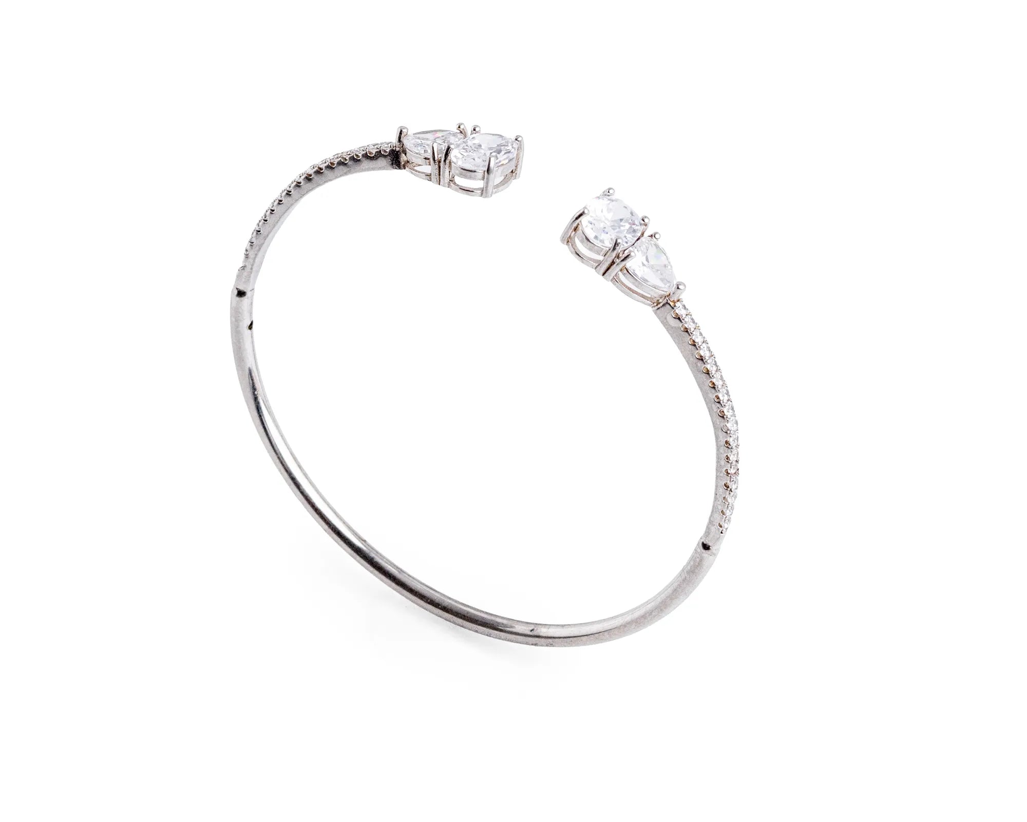 Keepsakes Twin Sparkle Openable Silver Kada