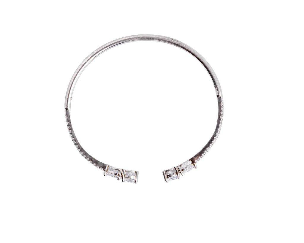 Keepsakes Twin Sparkle Openable Silver Kada