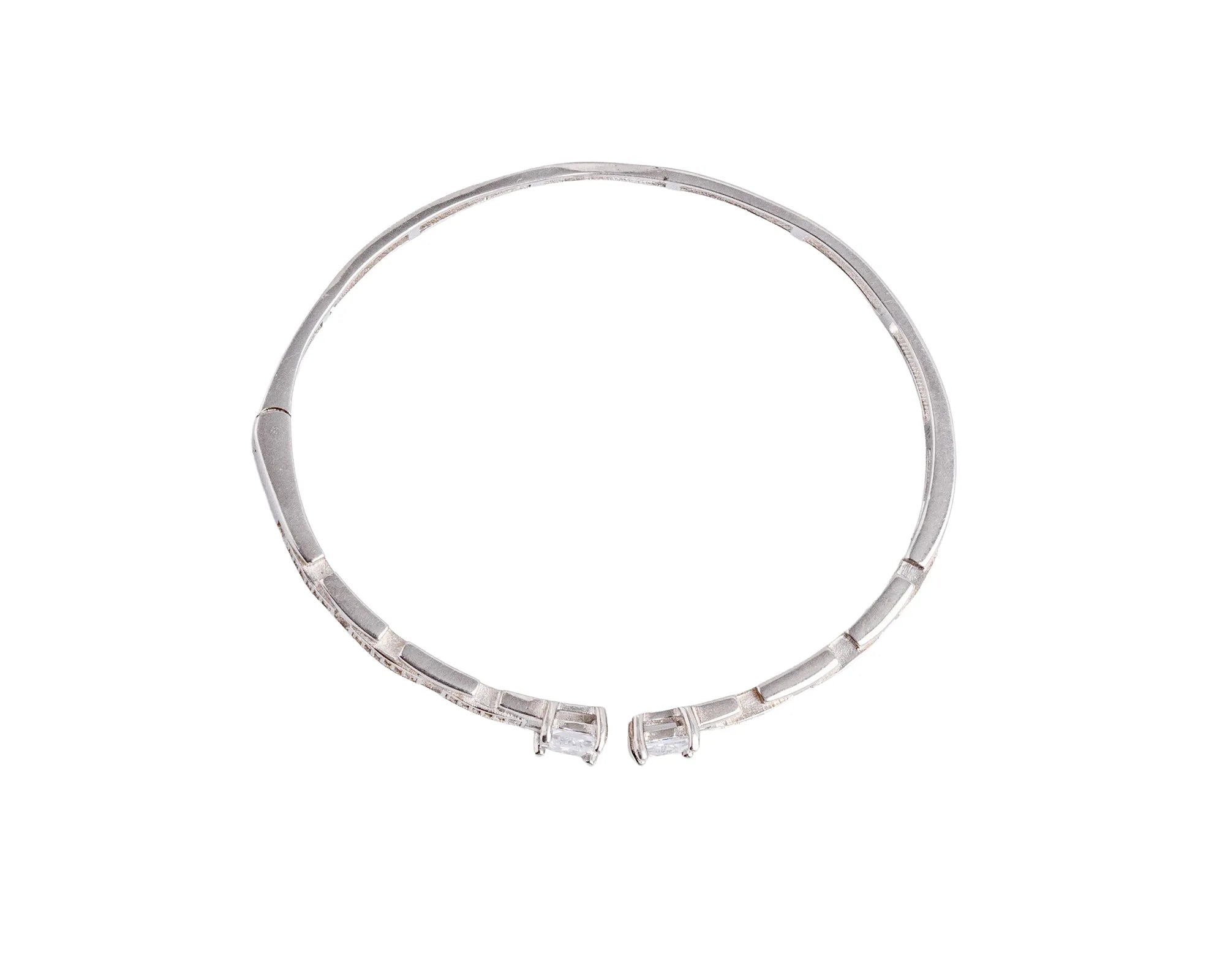 Keepsakes Geometric Sparkle Openable Silver Kada