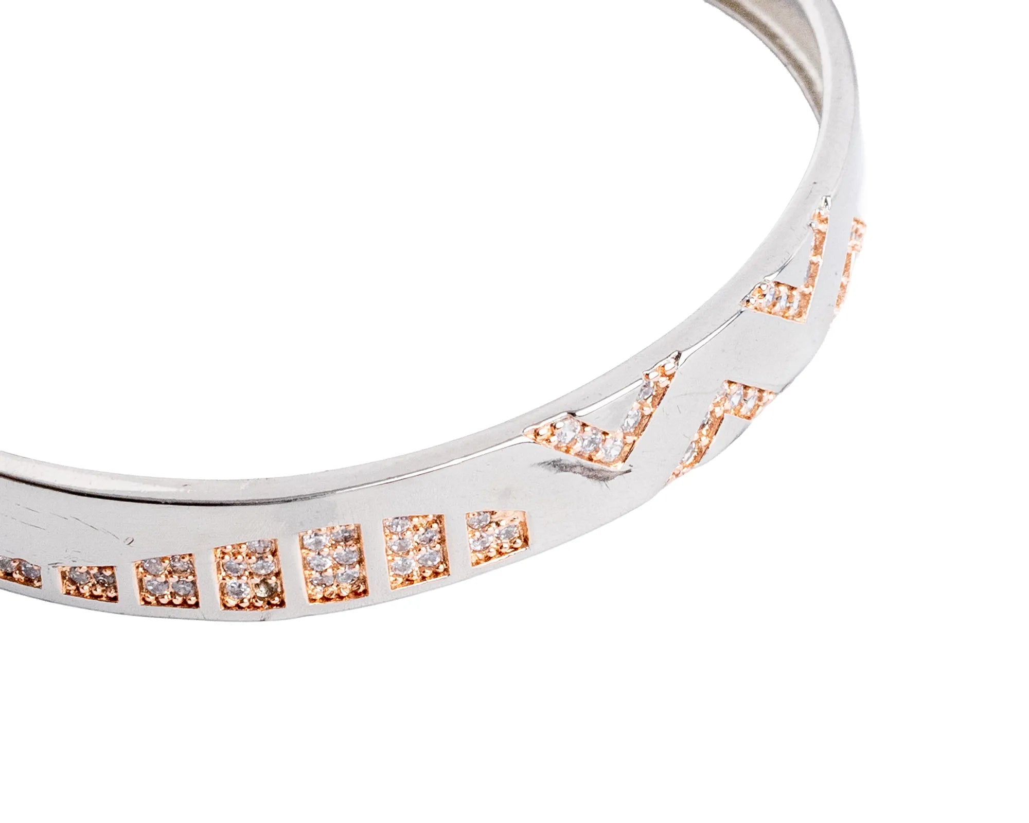Keepsakes Geometric Sparkle Openable Silver Kada
