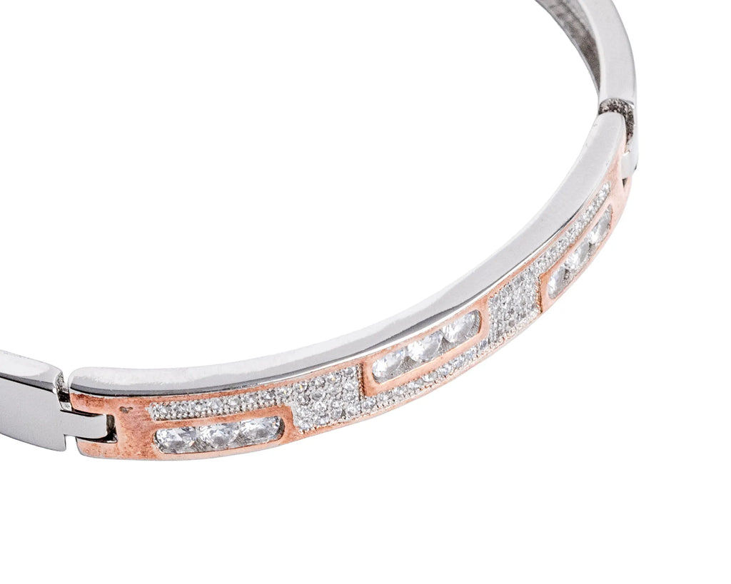 Keepsakes Radiant Duo-Tone Openable Silver Bracelet