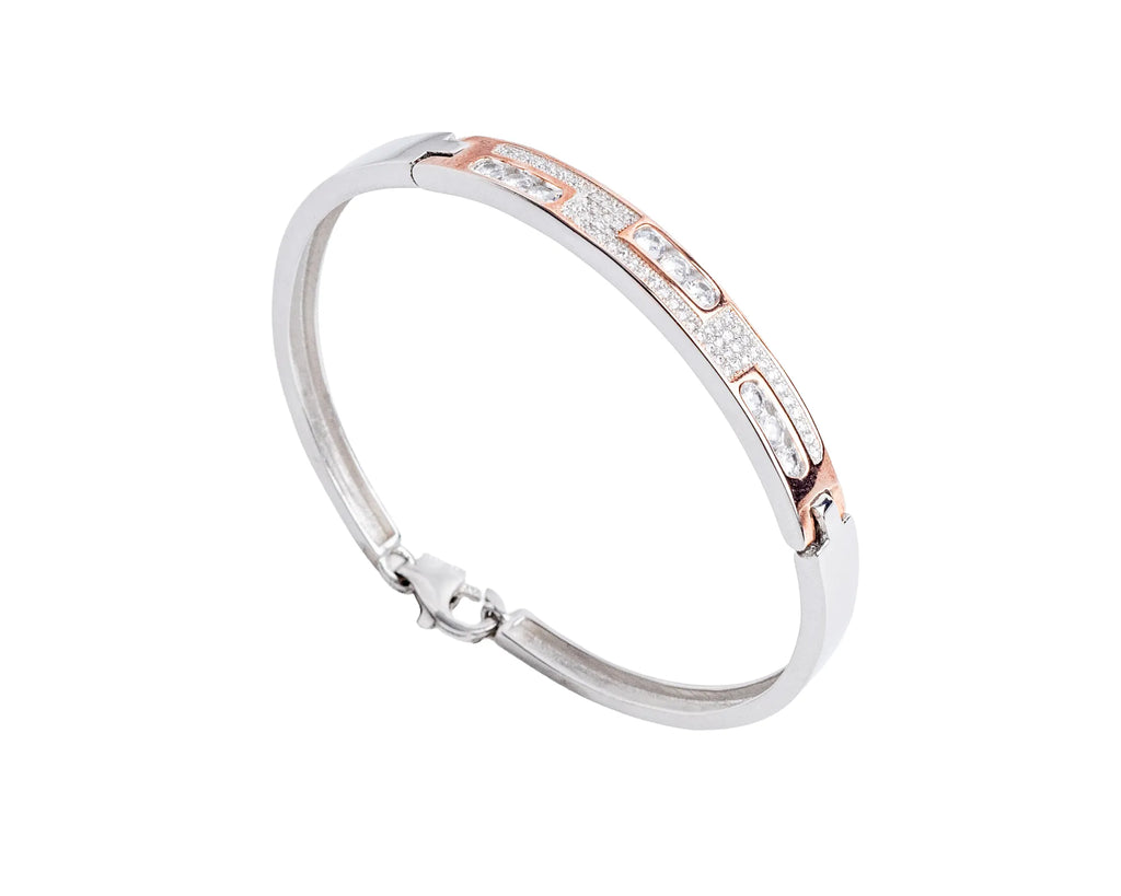 Keepsakes Radiant Duo-Tone Openable Silver Bracelet