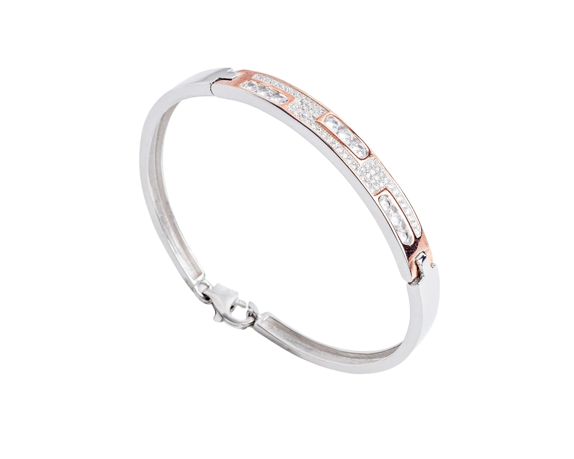 Keepsakes Radiant Duo-Tone Openable Silver Bracelet