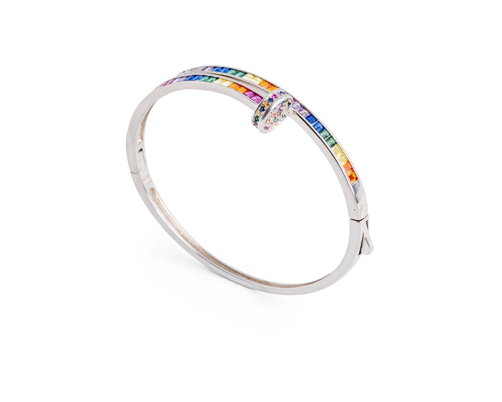 Keepsakes Rainbow Harmony Openable Silver Bracelet