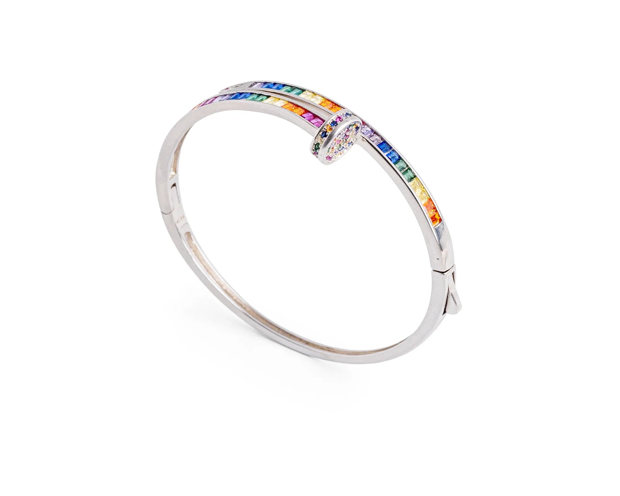 Keepsakes Rainbow Harmony Openable Silver Bracelet