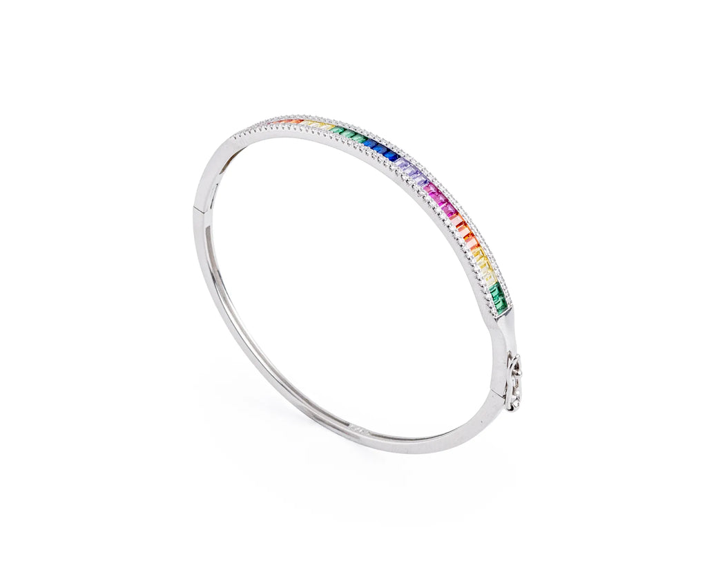 Keepsakes Spectrum Sparkle Openable Silver Bracelet