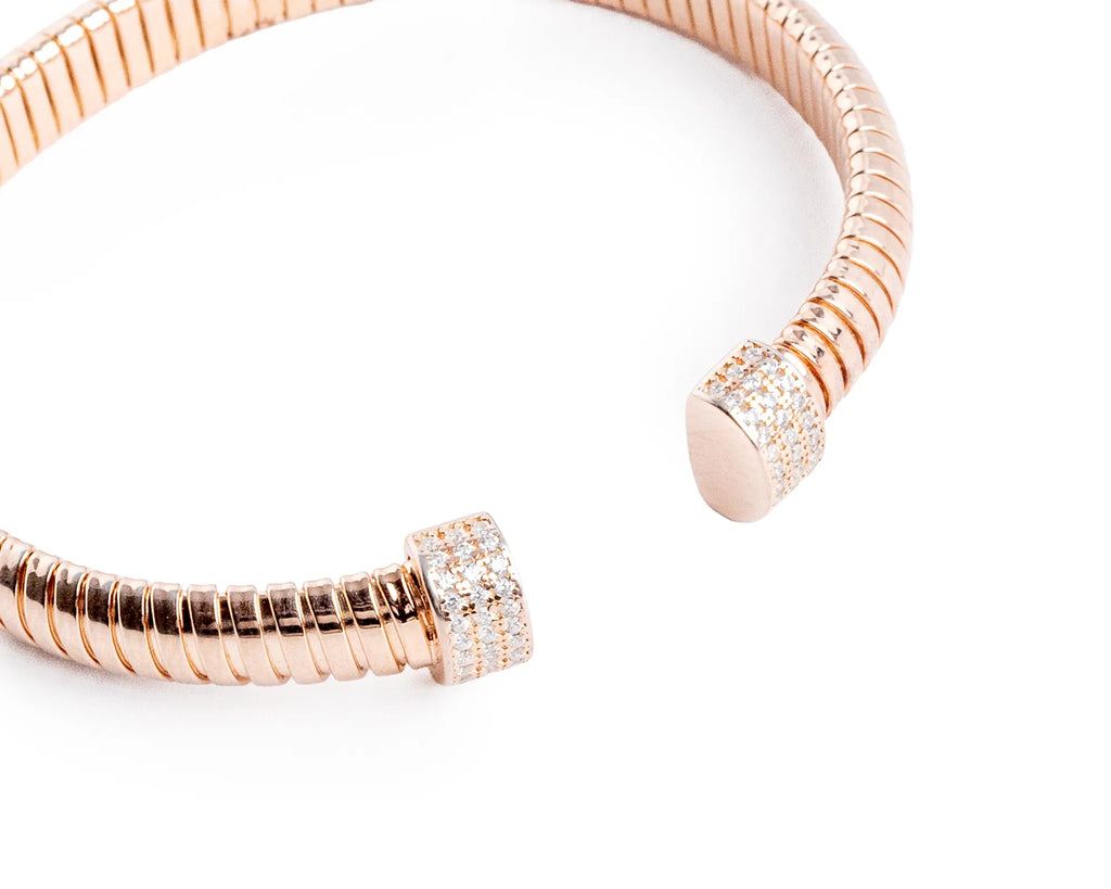 Keepsakes Rose Gold Ribbed Kada