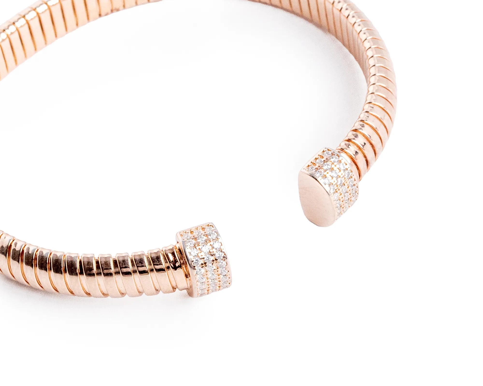 Keepsakes Rose Gold Ribbed Kada