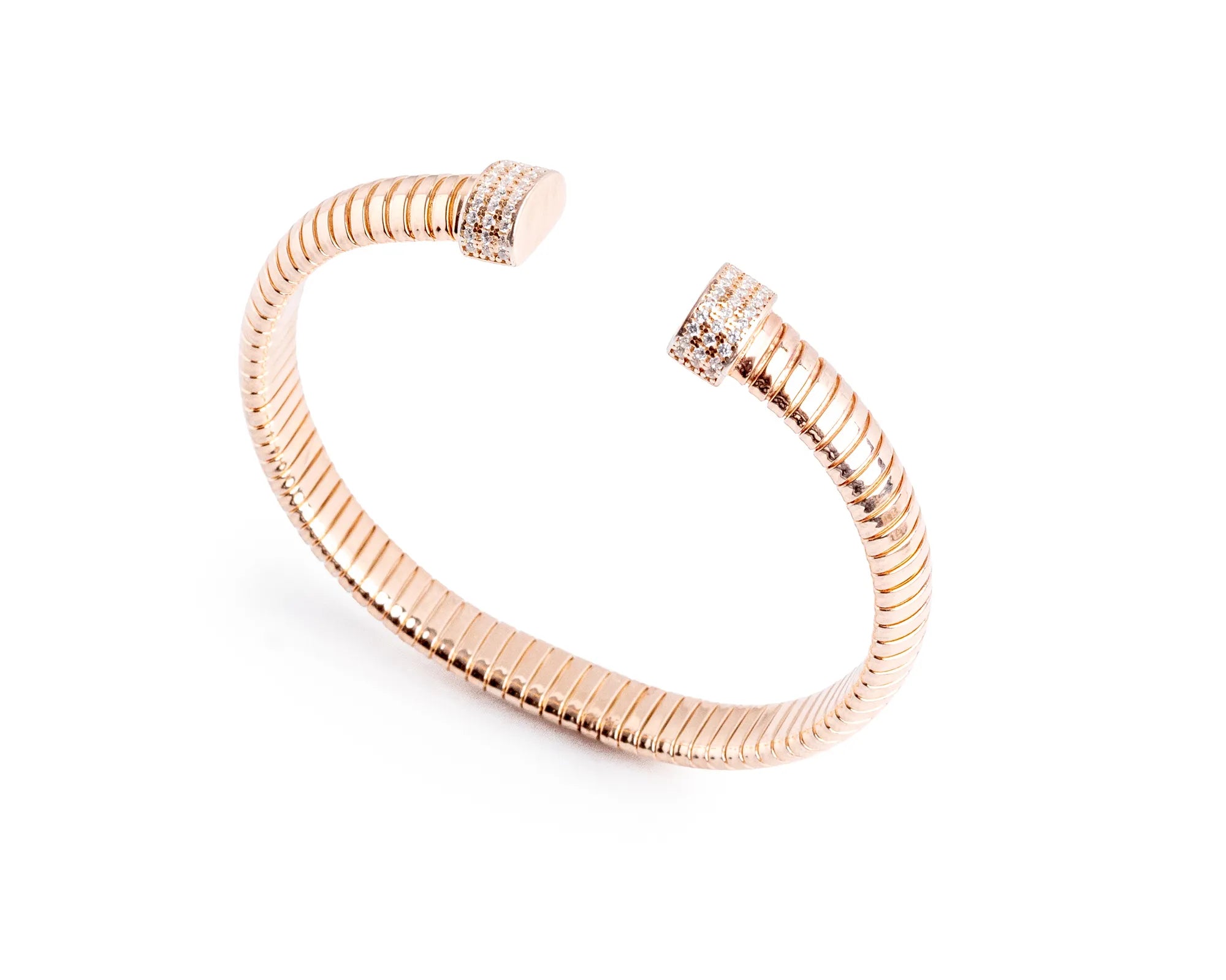 Keepsakes Rose Gold Ribbed Kada