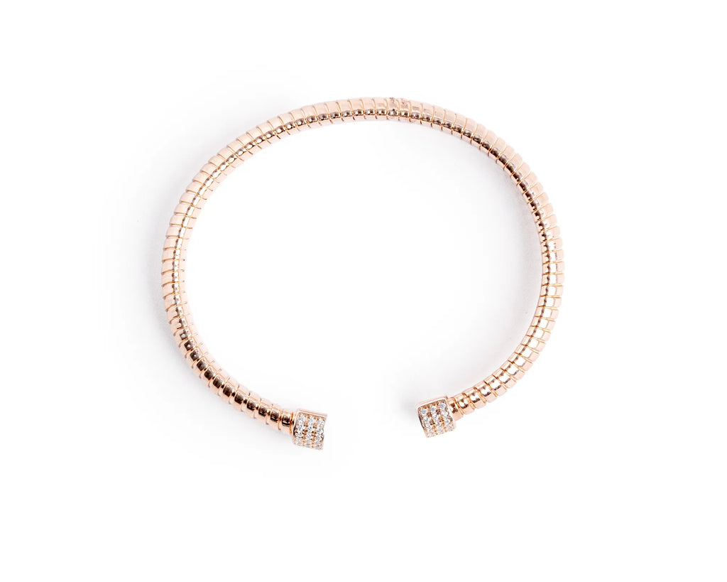 Keepsakes Rose Gold Ribbed Kada