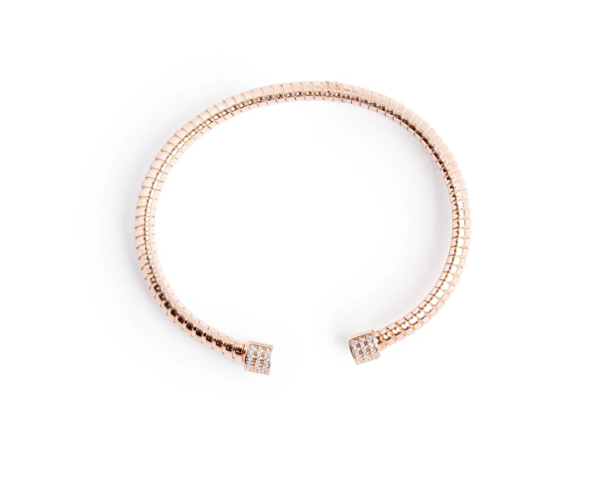 Keepsakes Rose Gold Ribbed Kada