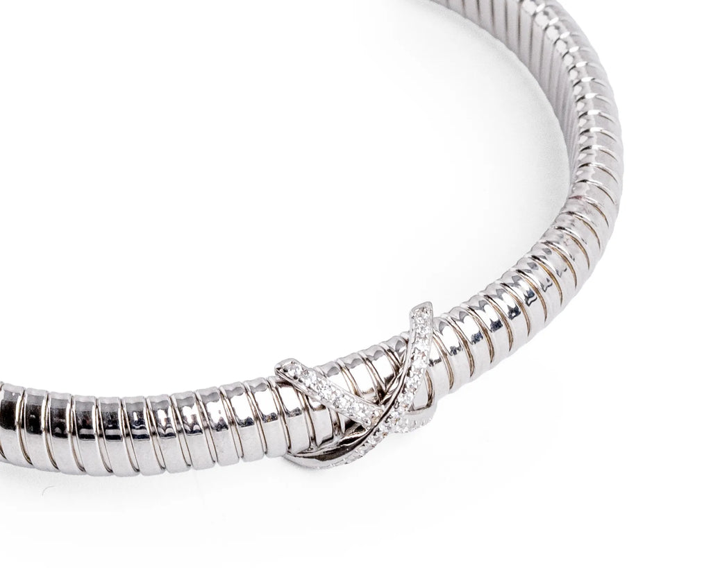 Keepsakes Infinity Ribbed Silver Kada