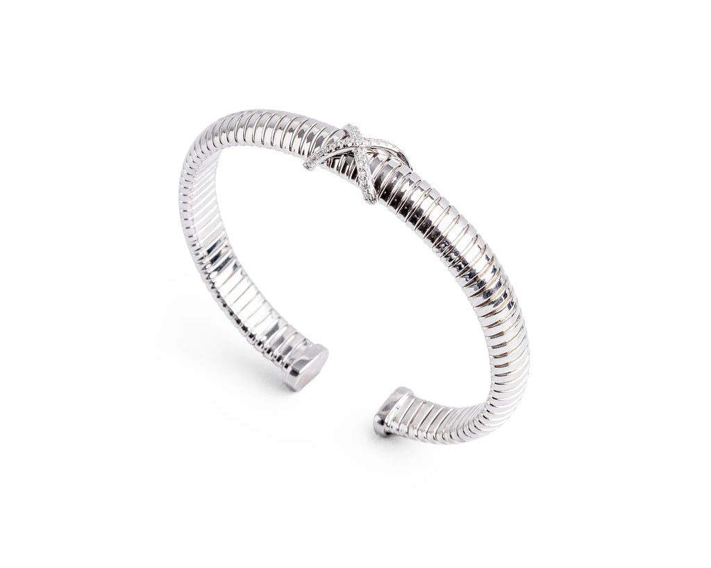 Keepsakes Infinity Ribbed Silver Kada