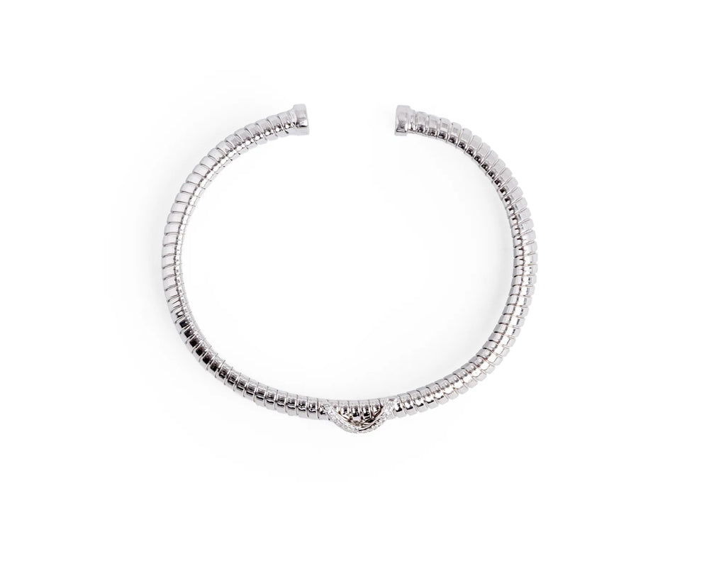 Keepsakes Infinity Ribbed Silver Kada