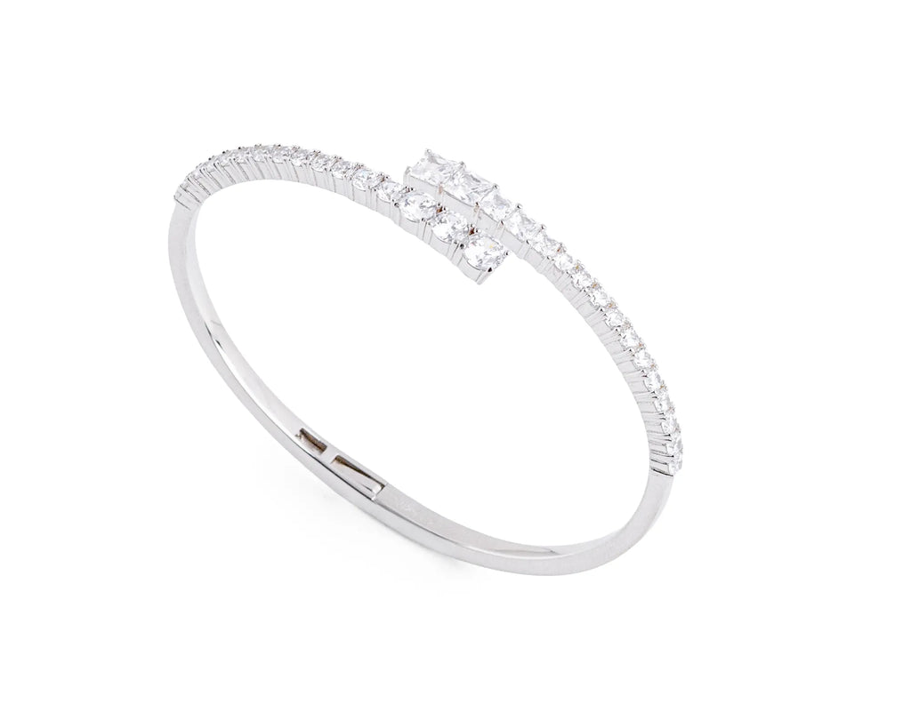 Keepsakes Radiant Crystal Silver Kada