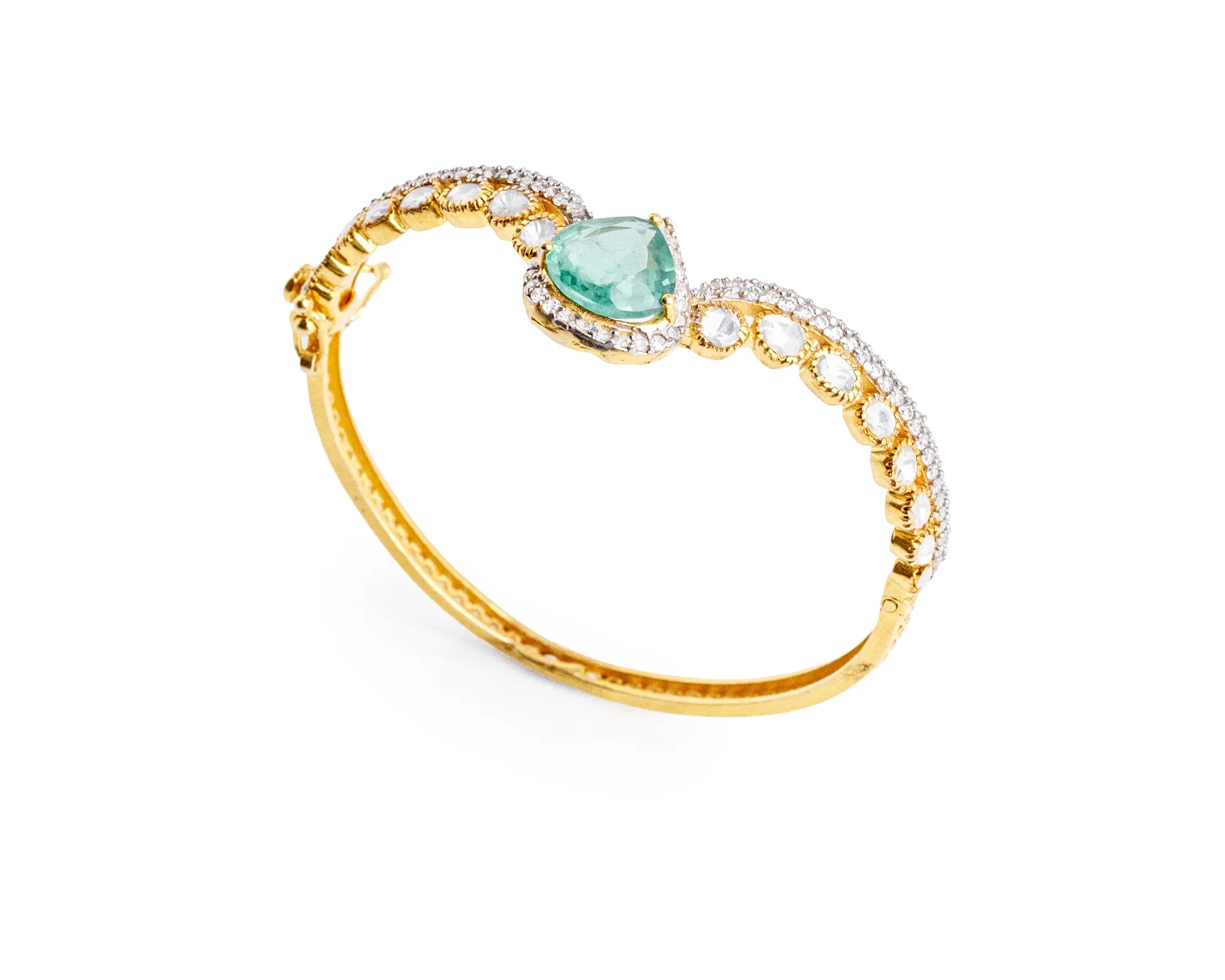 Noor Emerald Glow Silver Bracelet