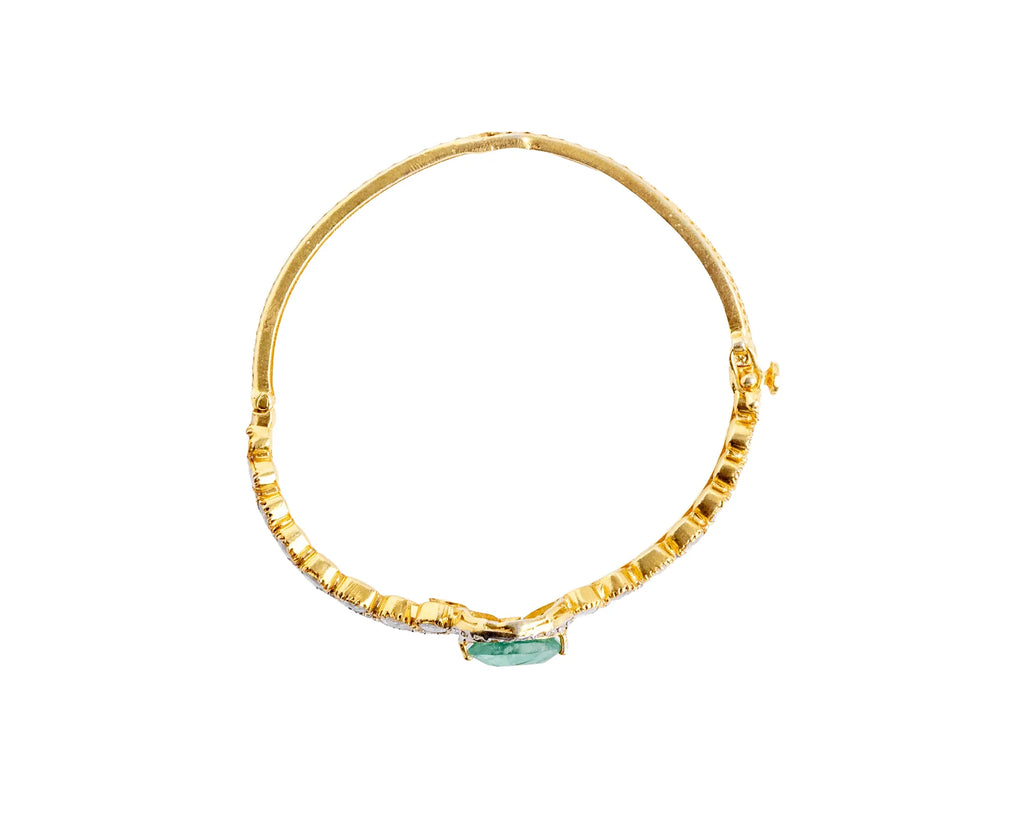 Noor Emerald Glow Silver Bracelet