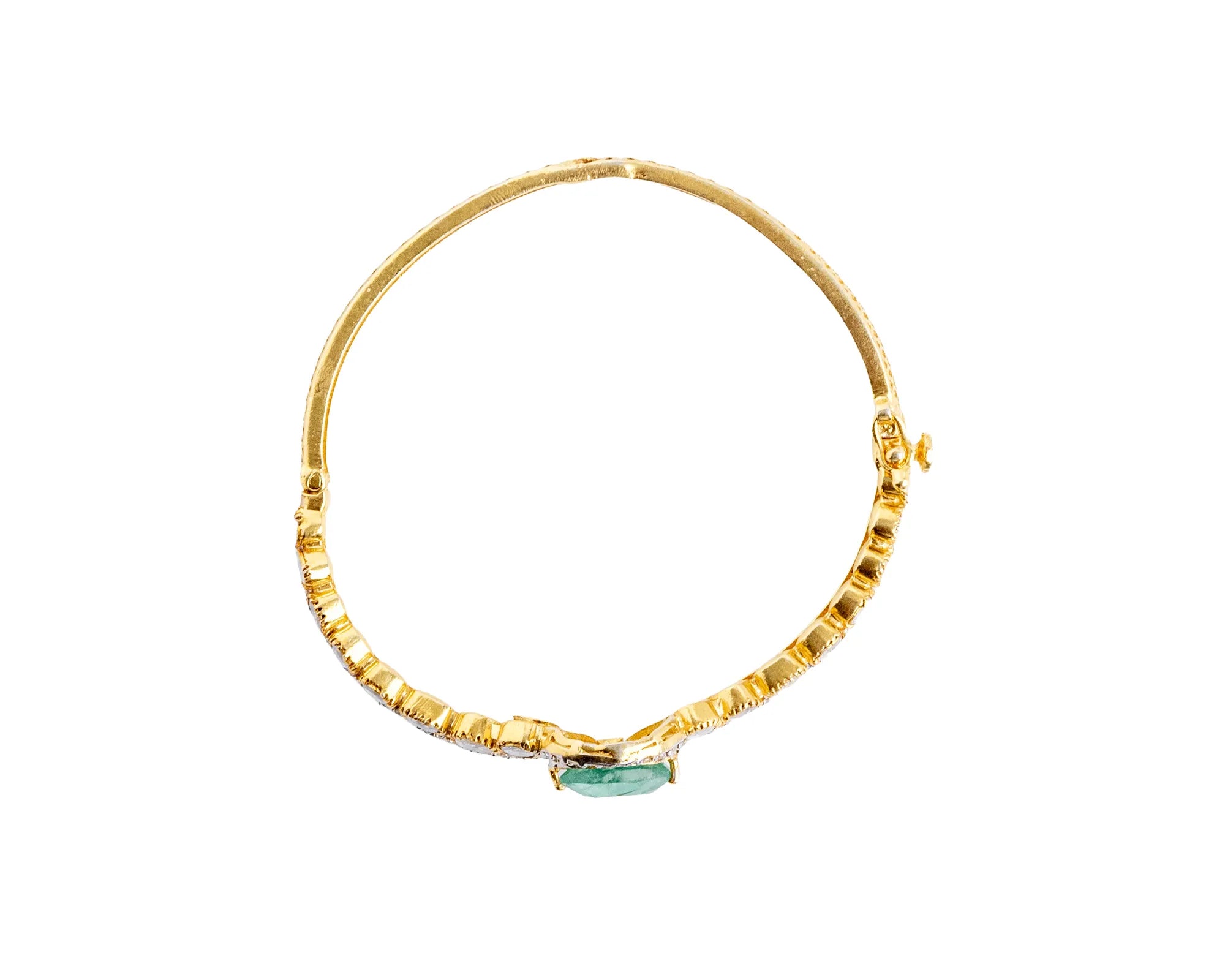 Noor Emerald Glow Silver Bracelet